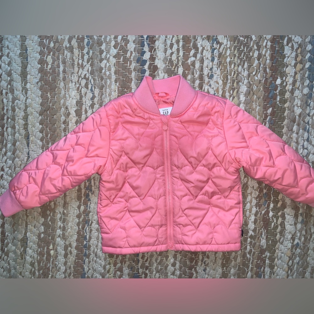 GAP Pink Quilted Kids Jacket - Picture 1 of 9